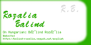 rozalia balind business card